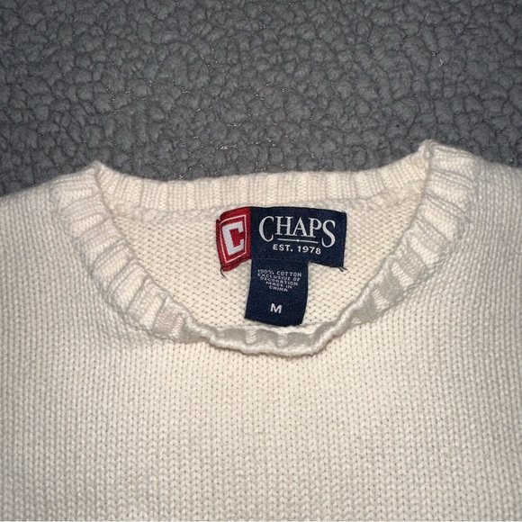 Chaps White Sweater - Picture 3 of 5